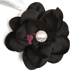 Brosa si clema pentru par sau vestimentar TRD011NN floare Neagra cu perla